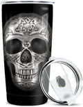 winorax Skull Tumbler 20oz Stainless Steel Travel Cup Coffee Mug Inspirational Skull Gifts for Men Women Skulls Lover Birthday Halloween Birthday Presents