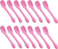 100 PCS Mini Plastic Spoons, Disposable Ice Cream Dessert Tasting Spoons, Suitable for Cake Jelly Pie Yogurt (Pink)