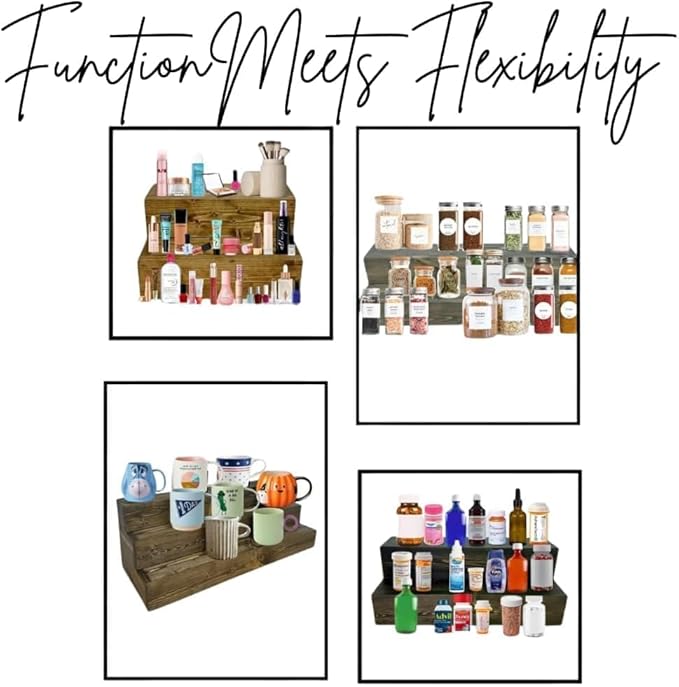 Tiered Bottle Shelf | 2 Tier Liquor Bottle Display | Bar Organization | Display Shelf | Wine Shelf | Bar Display | Kitchen Counter Shelf (36, Black)