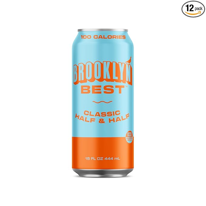 Brooklyn Best Classic Half and Half - Iced Tea and Lemonade, Not too Sweet, Better for You Drink - 15 Fl Oz (Pack of 12)