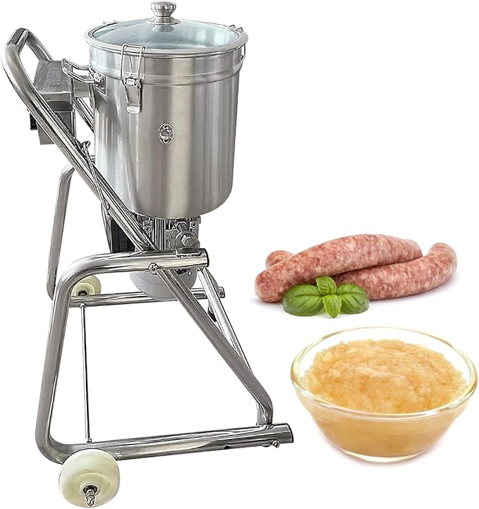 Commercial Food Cutter and Food Processor,Meat Chopper Machine Stainless Steel Universal Food Mixer Vegetable Industrial Fruit Blender,Vegetable Blender,Animal Feed Cutter & Mixer for Farm (32L)