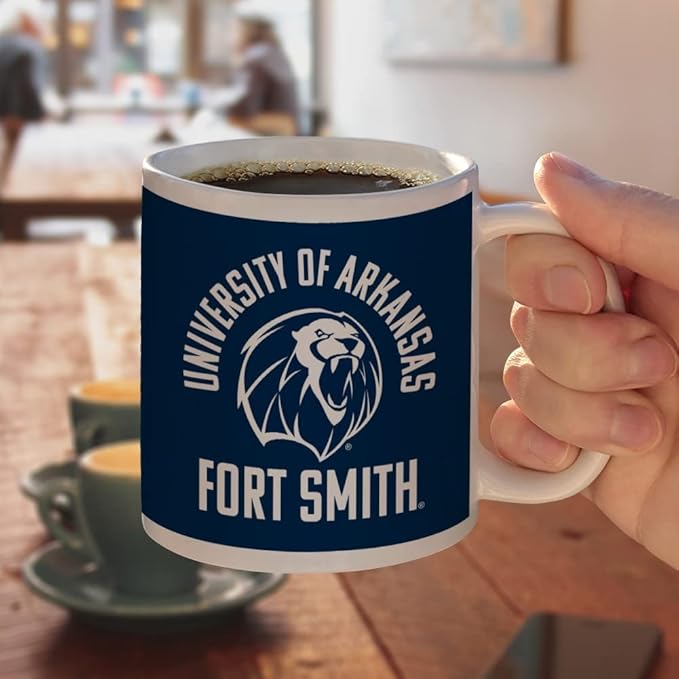 University of Arkansas - Fort Smith Vikings Logo Ceramic Coffee Mug, Novelty Gift Mugs for Coffee, Tea and Hot Drinks, 11oz, White