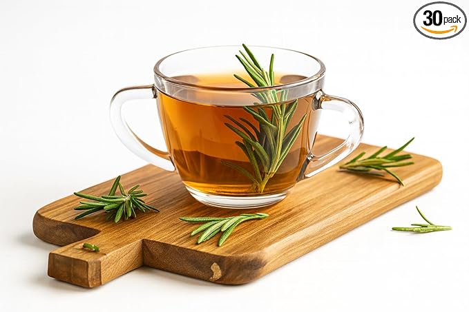 Fresh Rosemary Leaf Tea from the USA – 100% Pure, Wild-Harvested Herbal Loose-Leaf Tea, Caffeine-Free, No Additives, Grown and Packed in the USA (1/2oz)