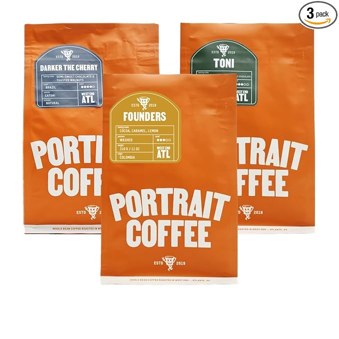 Bean Box Sampler - Roasted by Portrait, 3-Pack, Freshly Ground Coffee, Gourmet Coffee