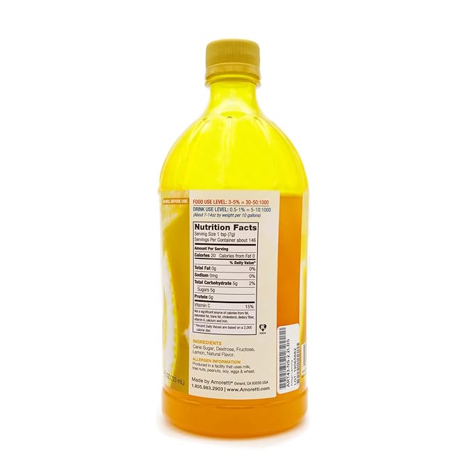 Amoretti - Natural Lemonade Artisan Flavor Paste, 2.2 lbs, Perfect For Ice Cream, Beverages, Cakes, and more, Preservative Free, Vegan, Gluten Free, No Artificial Sweeteners, Highly Concentrated