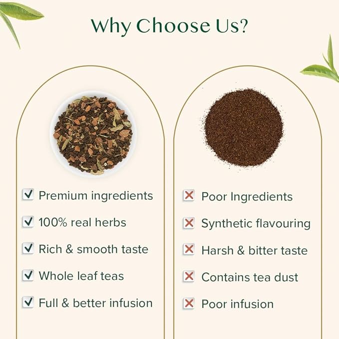 VAHDAM, Cinnamon Masala Chai Tea (50+ Cups,3.53oz) Ancient Cinnamon Tea Recipe | Spiced Chai Tea Loose Leaf | Brew Hot Black, Iced Or Chai Latte | Pure Unblended Loose Leaf Tea | Vacuum Sealed