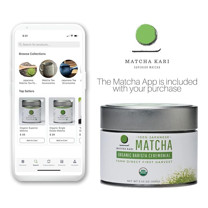 Dr. Weil Matcha Kari - Organic Matcha Green Tea Powder - 50 grams - Japanese Barista Grade