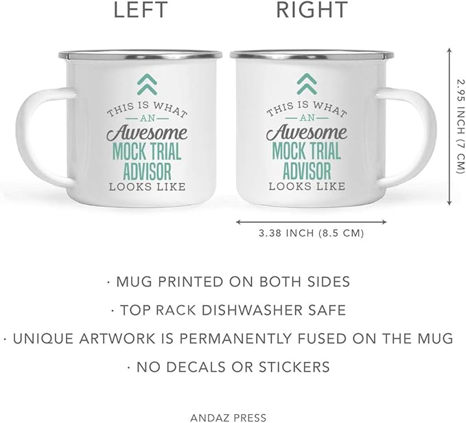 Andaz Press 11oz. Stainless Steel Campfire Coffee Mug Gift, This is What an Awesome Mock Trial Advisor Looks Like, 1-Pack, Birthday Gift Ideas Coworker Him Her, Includes Gift Box