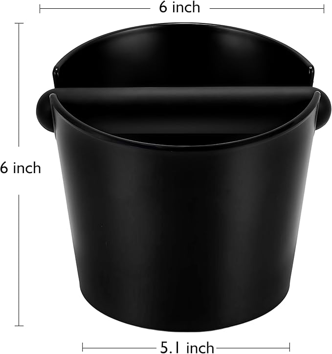Coffee Knock Box 6 inch, Apexstone Knock Box Espresso With Removable Knock Bar And Non-Slip Base