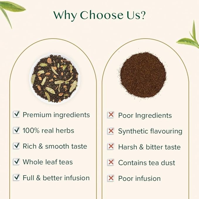 VAHDAM, Double Spice Masala Chai Tea (50+ Cups, 3.53oz) Strong, Robust & Spicy Blend - Black Tea CTC, Cardamom, Cinnamon, Cloves & Black Pepper | Pure Unblended Loose Leaf Tea | Vacuum Sealed