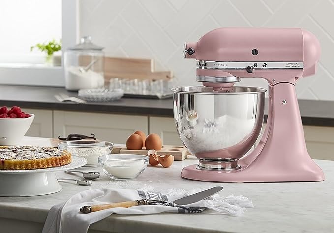 KitchenAid Artisan Series 5 Quart Tilt Head Stand Mixer with Pouring Shield KSM150PS, Dried Rose