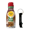Premium Liquid Coffee Creamer 32 fl oz Bottle of Creamy Smooth Non-Dairy Coffee Creamer with Dumbass Coffee Bottle Opener Keychain (Zero Sugar Chocolate Caramel) Keychain