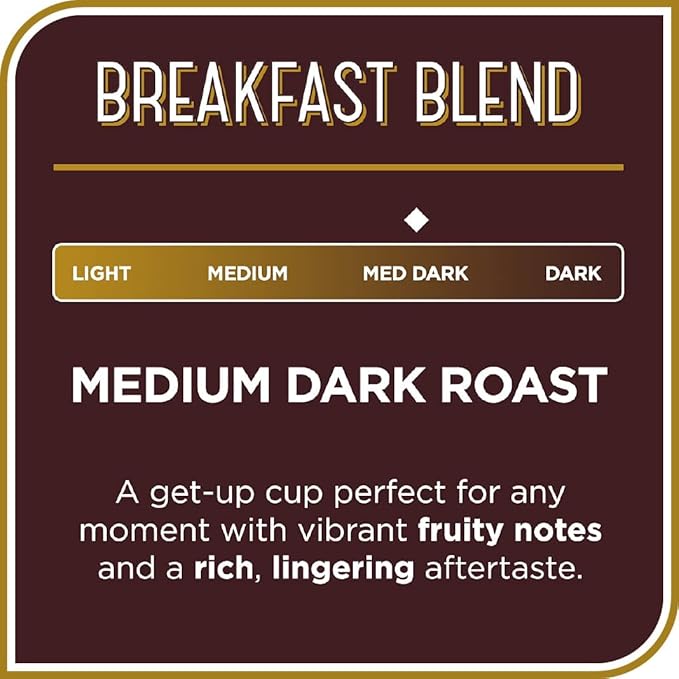 Don Francisco's Breakfast Blend Dark Roast Coffee Pods - 12 Count - Recyclable Single-Serve Coffee Pods, Compatible with your K- Cup Keurig Coffee Maker (Pack of 2)