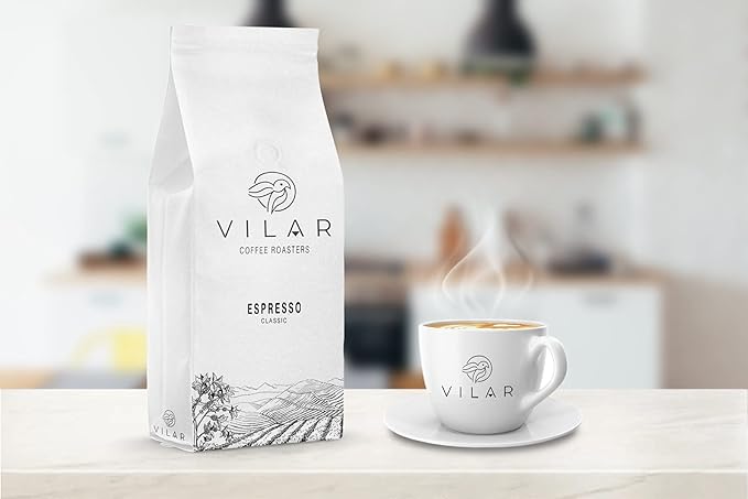 Vilar Coffee Roasters 1 kg (2.204 lb) Espresso Coffee Beans, Whole Bean Espresso, Classic Blend - Medium Roast