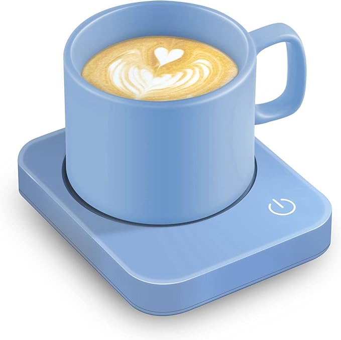 VOBAGA Coffee Mug Warmer for Desk with Auto Shut Off & 3-Temp Settings, Coffee Cup Warmer with Smart Safety Alert Home Office Accessory, Perfect for Coffee, Tea, Milk (No Mug)