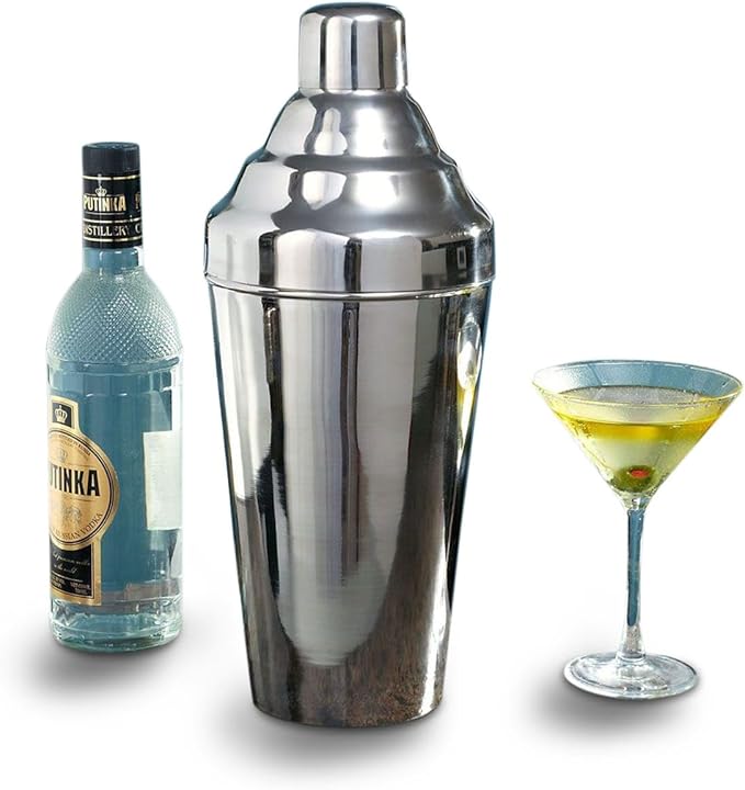 110oz Extremely Large Cocktail Shaker, Make 20+ Cocktails at Once, Stainless Steel Large Drink Mixer Shaker with Strainer, by Home Wet Bar