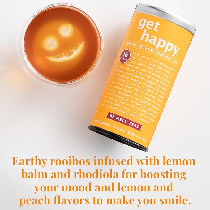 The Republic of Tea Get Happy – No. 13 Lifting your Spirits Tea, No Caffeine, 36 Tea Bags