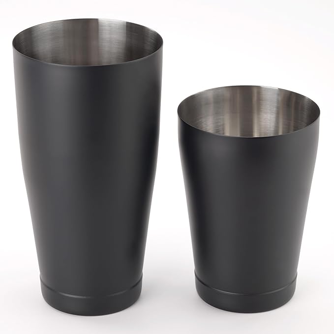 Barfly Shaker Cocktail Tin, Set (18 oz and 28 oz), Matte Black