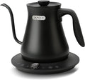 INFOOD 0.8L Gooseneck Electric Kettle, Precise Temperature Control for Pour Over Coffee & Tea, 1200W Fast Boiling Water, Auto Shut Off, Scheduling, Stainless Steel, Black