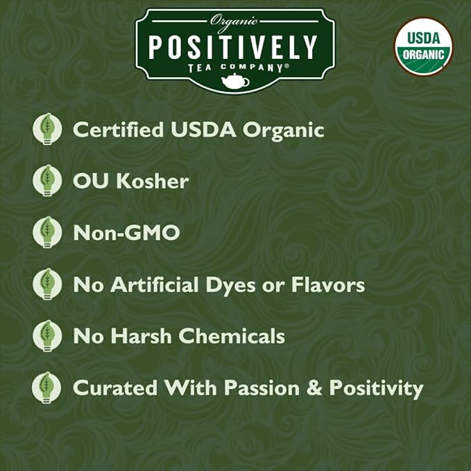 Organic Positively Tea Company, Strawberries and Cream, Green Tea, Loose Leaf, 4 Ounce