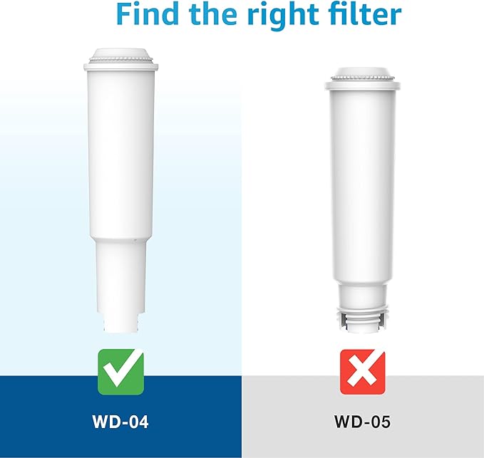 Waterdrop Coffee Machine Water Filter, Replacement for Jura® Clearyl White, 64553, 7520, 60209, 68739, 62911 - Including Various Models of Nespresso®, Impressa®, TÜV SÜD Certified, 6 Packs