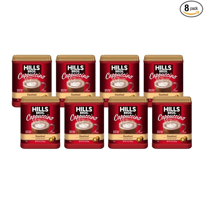 Hills Bros. Flavor Coffee (Hazelnut, 14 Ounce (Pack of 8)
