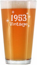 Vintage 1953 Pint Glass for Beer - 72nd Birthday Gifts for Men or Women Turning 72 - Fun Bday Party Decor - 16 oz