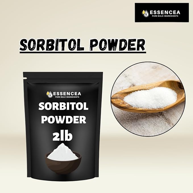 Sorbitol Powder 2lb by Essencea Pure Bulk Ingredients | Sugar-Free Sweetener | Sugar Substitute, Low Calorie Sweetener | Gluten Free (32 Ounces) [Packing may vary]