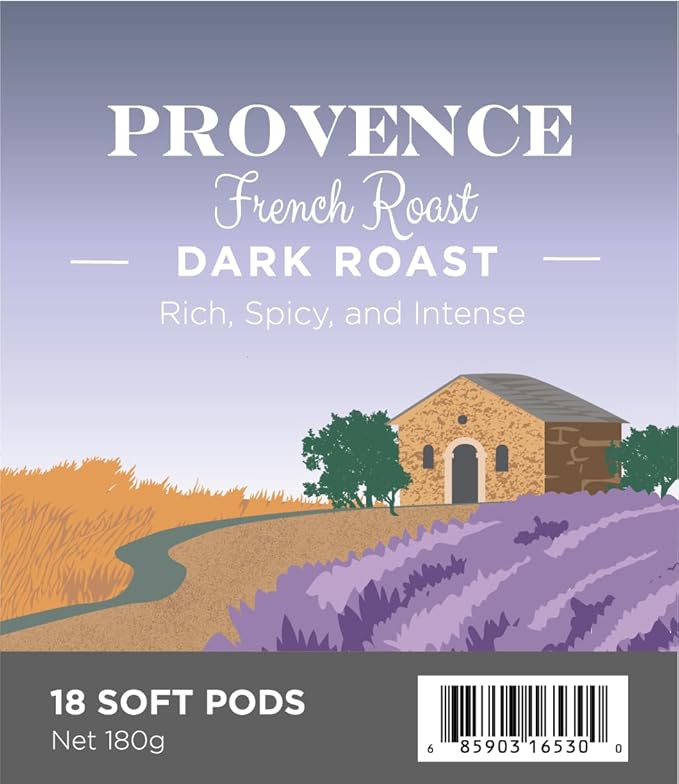 Wolfgang Puck Coffee, Provence French Roast, 9.5 Gram Soft Pods, 18 Count (Pack of 1)