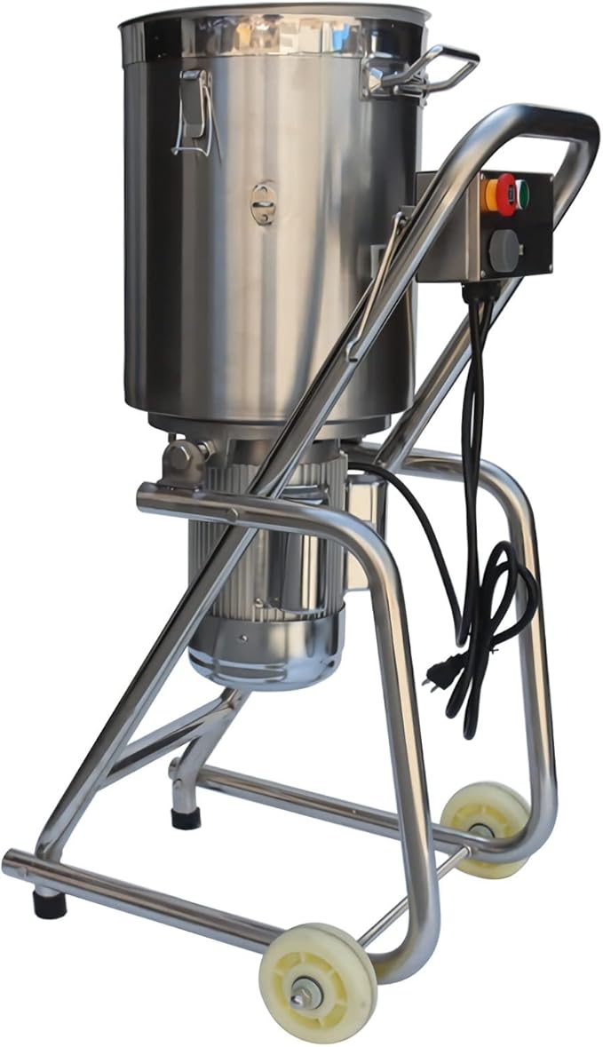 32L Commercial Meat Food Processor Machine, 1800W Stainless Steel Electric Vegetable Blender Cutter Meatball Beater Grinder 1400r/min with Tiltable Bowl for Fruits Ginger Garlic Peanut