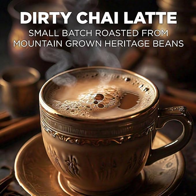 Maud's Espresso Chai Tea Latte Pods, 36 ct, Recyclable Single Serve Chai Tea Pods - 100% Gourmet Blended Tea Leaves, Compatible with Keurig K Cups Maker