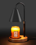 Candle Warmer Lamp With Timer Dimmable, Christmas Birthday Gifts for Women Mom, Modern Candle Lamp, Black Candle Warmer for Jar Scented Candles, Home Decor, Vintage Wax Melt Warmer with 2 Bulbs
