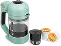 VINCI Micro Café Smallest Single-Serve Coffee Brewer | Compatible with Keurig K-Cups, K-Pods | Glass Carafe | Enclosed Brewing for Hotter Coffee | Large Capacity Reusable Filter Cup Included (Oasis)