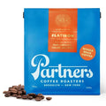 PARTNERS COFFEE ROASTERS - Whole Bean Coffee (Flatiron - Espresso, Medium-Dark Roast) 12oz - Classic Blend, Tastes Like Home - Dark Chocolate, Praline, Dates - Coffee Beans - Roasted in New York City