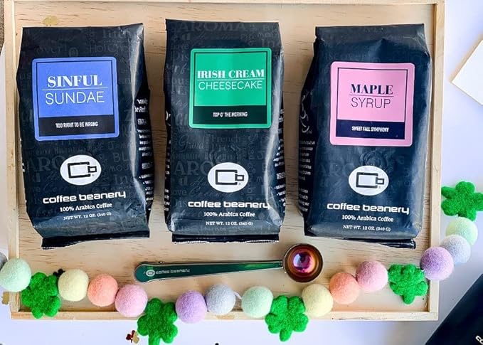 Maple Flavored Decaf Coffee, Medium Roast by Coffee Beanery | 12oz, 100% Specialty Arabica Whole Bean Gourmet Coffee