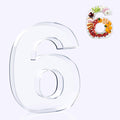11" Acrylic Number Charcuterie Board Box, Reusable Fillable Number Cake Candy Dish Display Serving Tray for Birthday Anniversary Party Decoration (6)