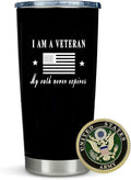 Army Insulated Tumbler with Challenge Souvenir,Great Engraved Gifts for Army Heroes!Veterans Day Gifts