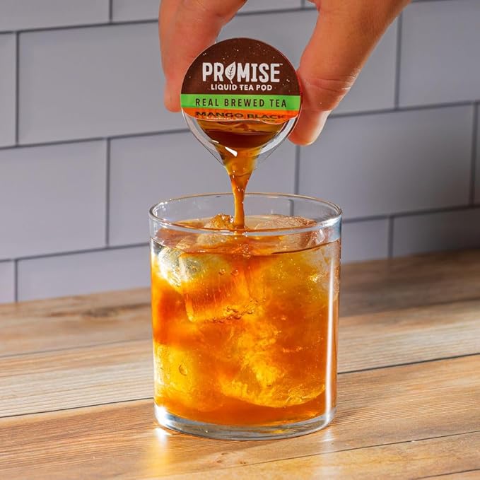 Promise Tea by Java House - Cold-Brewed Tea Concentrate Pods - Ethically Sourced - Mango Black Lightly Sweet Tea - Pack of 48