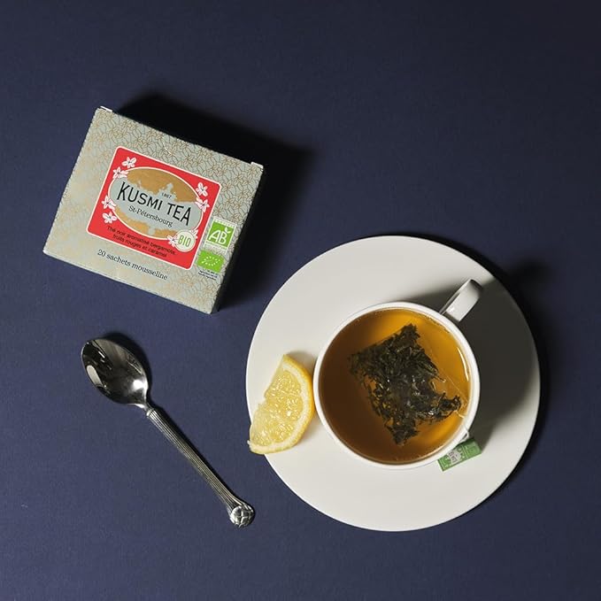 Kusmi Tea - Pack of 2 Boxes of Tea Bags - Anastasia + St. Petersburg - Organic Black Tea with Bergamot + Organic Black Tea with Red Fruits, Caramel, Vanilla and Bergamot - 2x20 Tea Bags