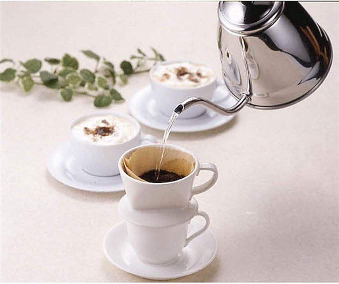 JapanBargain 4062, Japanese Gooseneck Kettle for Pour Over Coffee and Tea, Stainless Steel, Induction Heat Stove Compatible, 6-Cup, 1.2 Liter, Made in Japan