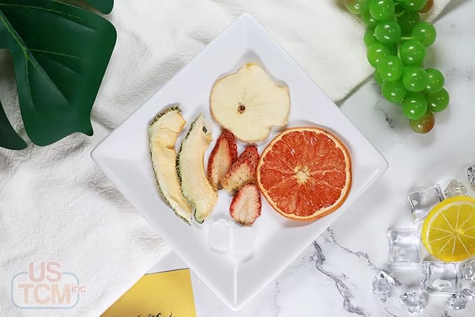 USTCM JoyFull Mixed Fruit Infusions Fruit Tea Single Pack All Natural Dried Fruits Mixed Flavors Make Perfect Tea! 15g (Strawberry, Apple, Melon, Grapefruit, Pack of 3)