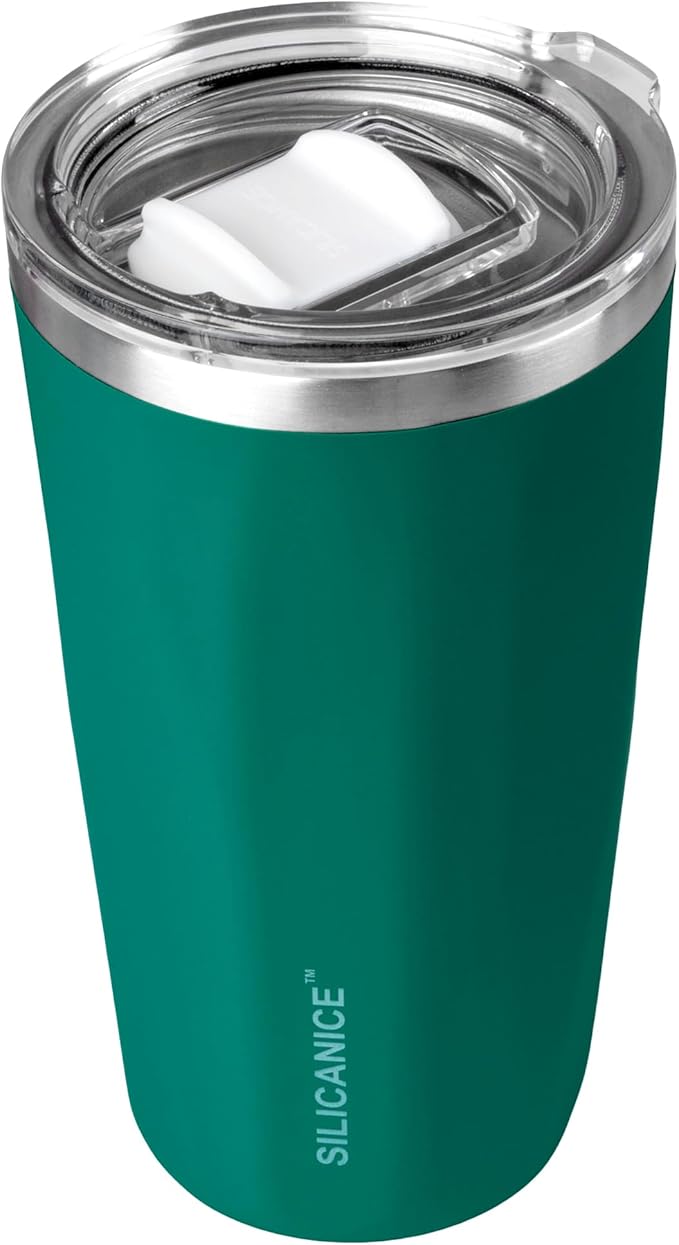 20oz Soft Touch Diamond Tumbler - Double Wall Stainless Steel Vacuum Insulated Coffee Cup With Detachable Slider Lid | BPA Free, Dishwasher Safe, Thoughtful Gift for Her - Lake Blue