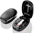 Pill Cutter Splitter for Small and Tiny Pills, 1/2 1/4 Pill Splitter for Small Pills,Vitamins, Tablets in Half or Quarters, Accurate and Easy Cutting, Stainless Steel Blade, Back Storage (Black)