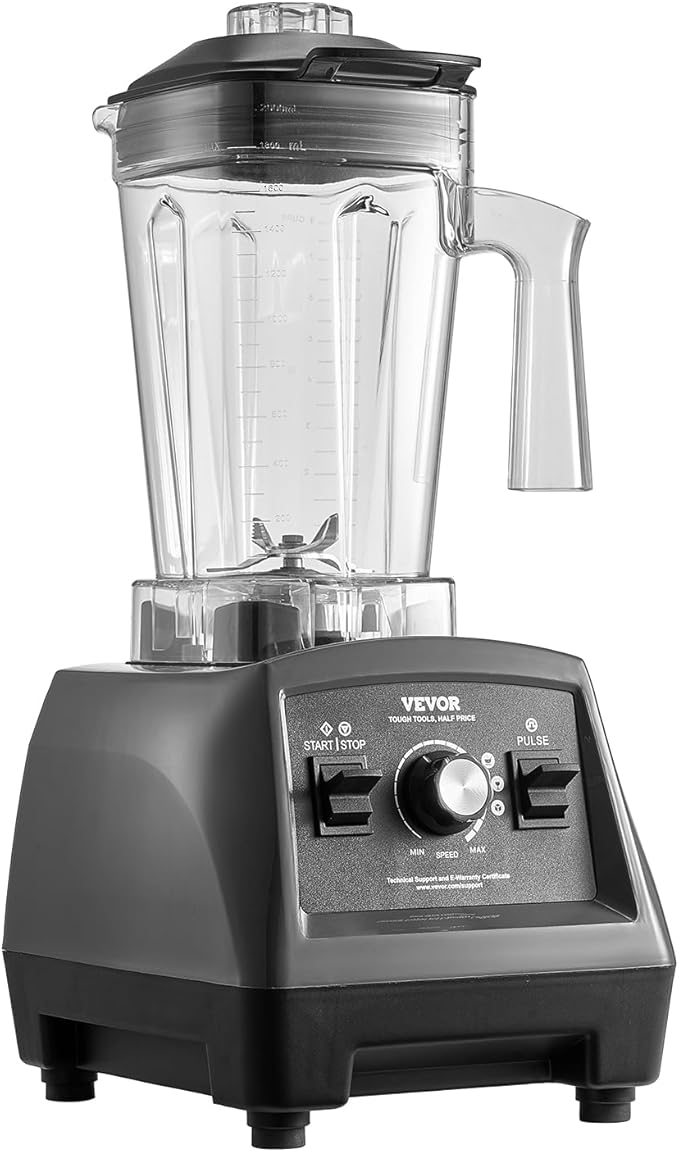 VEVOR Blender for Smoothies, 61 oz 1400W, Professional Blender with Powerful Motor, Multi-Functional Food Processing for Smoothie/Milkshake/Juice, Fits for Kitchen