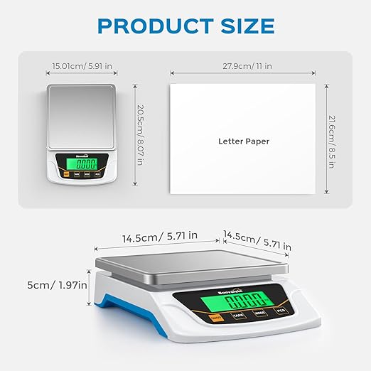 Bonvoisin Digital Scale 0.1 Gram Accuracy Precision Lab Scale 6000g Scientific Digital Balance for Laboratory, Jewelry Weighing
