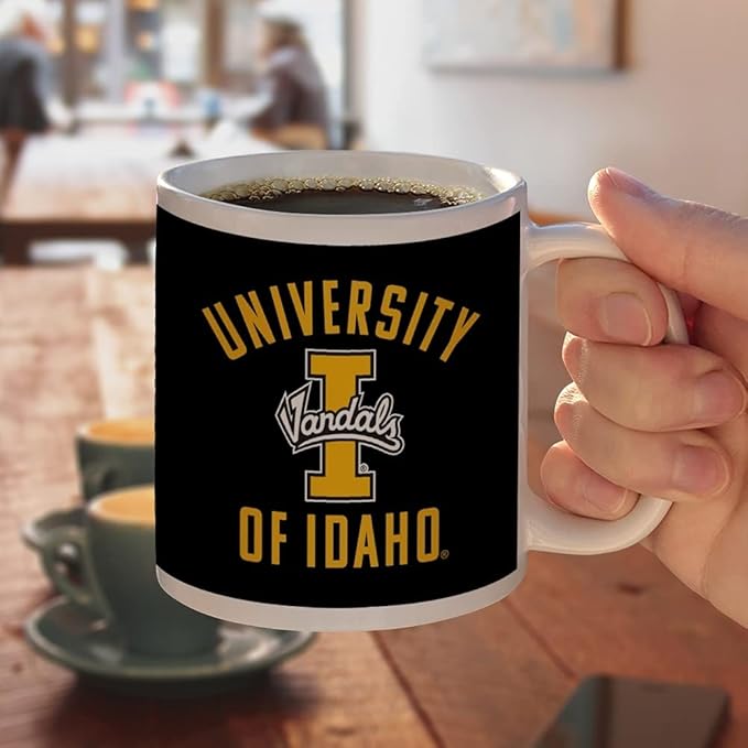 University of Idaho Vandals Ceramic Coffee Mug, Novelty Gift Mugs for Coffee, Tea and Hot Drinks, 11oz, White
