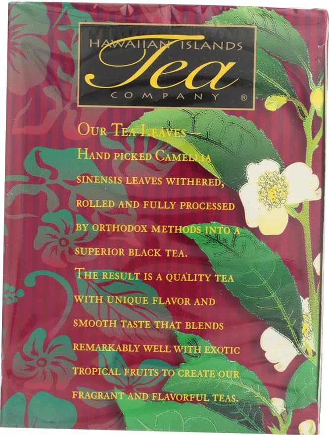 Hawaiian Islands Tea Company Passionfruit Na Pali Black Tea, All Natural - 20 Teabags (1 Box)