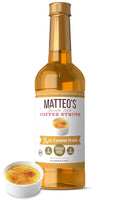 Matteo's Caramel Brulee for Coffee, Lattes, Cappuccinos & Desserts – Sugar-Free Sweetener for Beverages, Keto Friendly, Zero Calories, Indulgent Flavor, Non-Alcoholic,Ideal for Hot Drinks 33.8oz (1pk)
