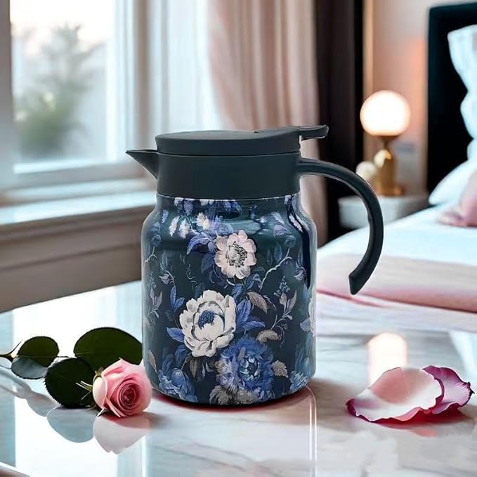 thermal teapot with infuser,Tea Pot with Infusers for Loose Tea,1000ML Thermal Teapot with Removable Infuser & Lid (C)