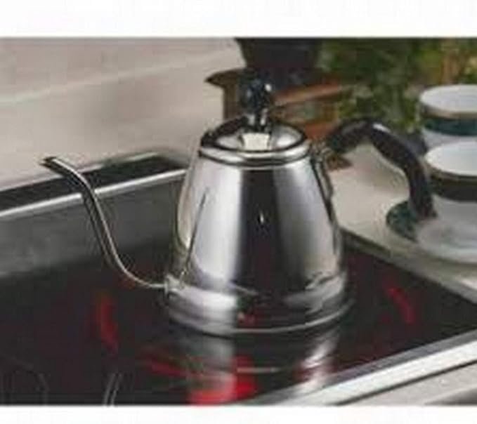JapanBargain 4061, Japanese Tea Kettle Gooseneck Kettle for Pour Over Coffee and Tea, Stainless Steel, Induction Heat Stove Compatible, 4.2-Cup, 1.0 Liter, Made in Japan